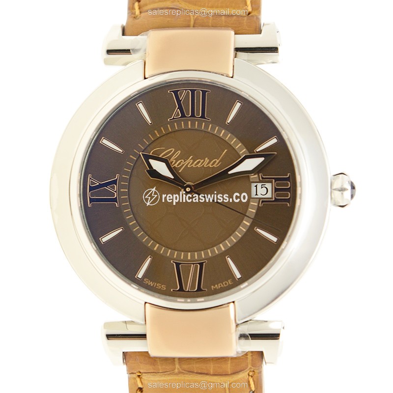 Chopard Impéria 388532-6011 Replica | Brown Dial | Stainless Steel Case & Brown Alligator Strap