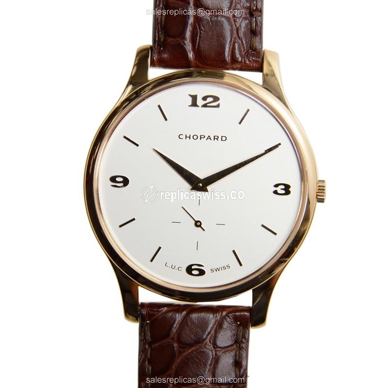 Chopard L.U.C 161920-5001 Replica Watch: White Dial, 18kt Gold Case, Automatic Movement