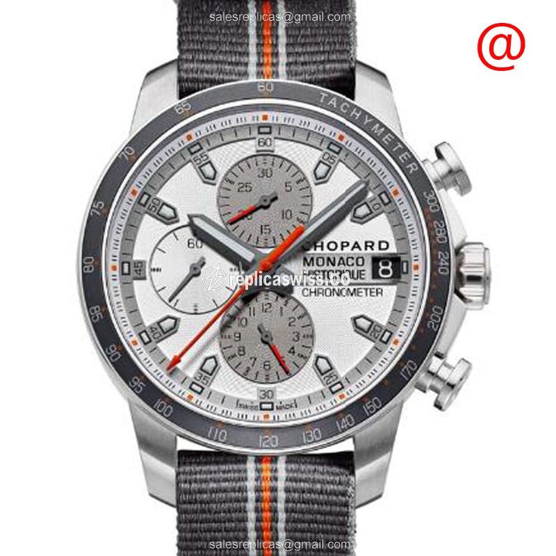Chopard Manaco Automatic Titanium Replica with Gray Dial Nylon Strap Watch