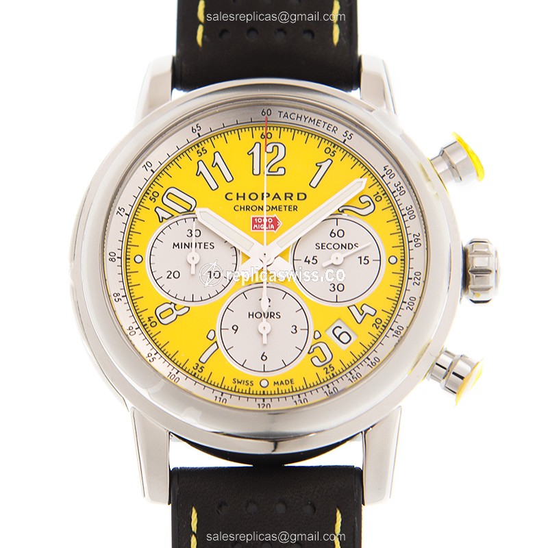 Chopard Mille Miglia GT XL Replica, Automatic Movement, Yellow Dial, Stainless Steel Case Watch