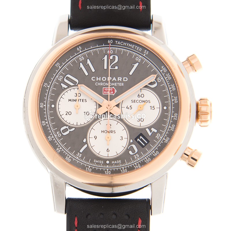 Chopard Mille Miglia GT XL Replica in 18kt Rose Gold Case & Automatic Movement with Gray Dial Watch