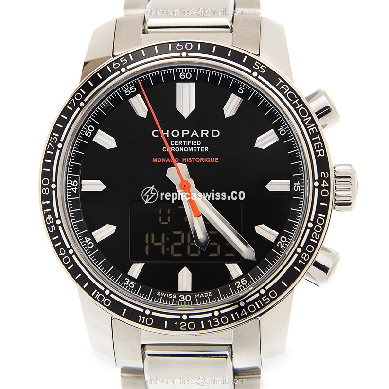 Chopard Mille Miglia GT XL Replica Watch, Black Dial, Quartz Movement, Steel Case
