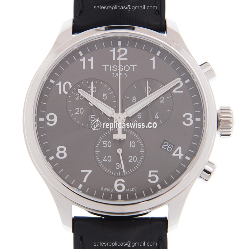 Classic Tissot Chrono XL Replica | Precision Quartz Movement & Elegant Gray Dial Watch