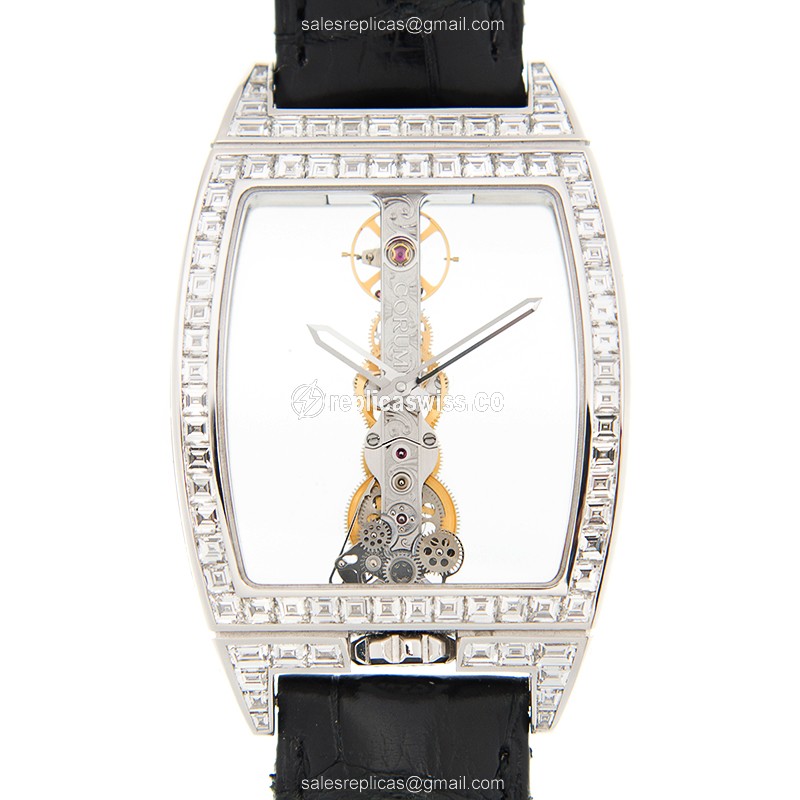 Corum 113.169.69/0000 Bridge Replica with Automatic Movement 18kt White Gold Case Watch