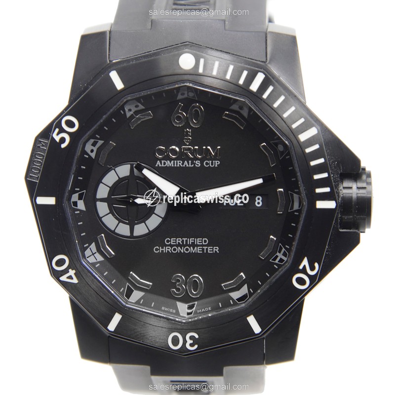 Corum 947.950.94-0371 AN22 Admiral's Cup Replica: Black Dial, Titanium Case, Automatic Movement