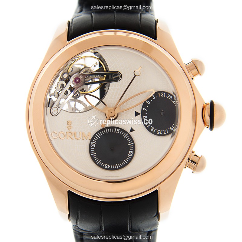 Corum Classic BG01 Replica | White Dial, Automatic Movement | 18kt Rose Gold Case Watch