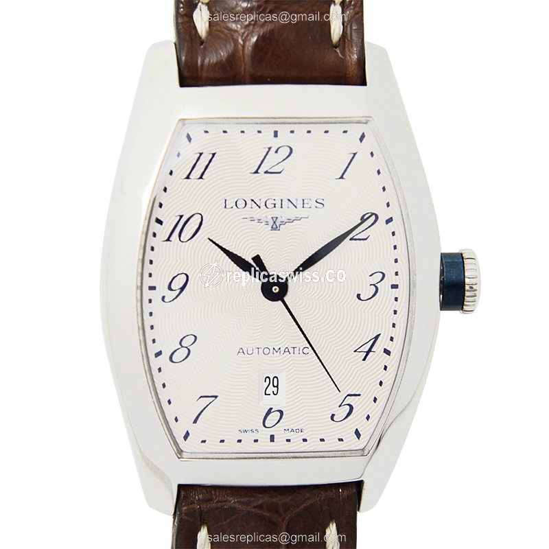 Elegance Unveiled: Longines L2.142.4.73.2 EVIDENZA with White Dial Alligator Strap Watch