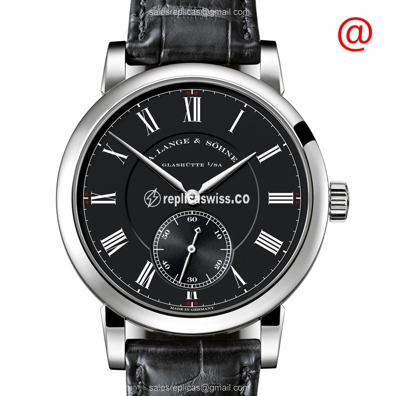 Elegant A Lange & Sohne Richard Lange Replica in 18kt Gold, Automatic Movement & Black Dial Watch