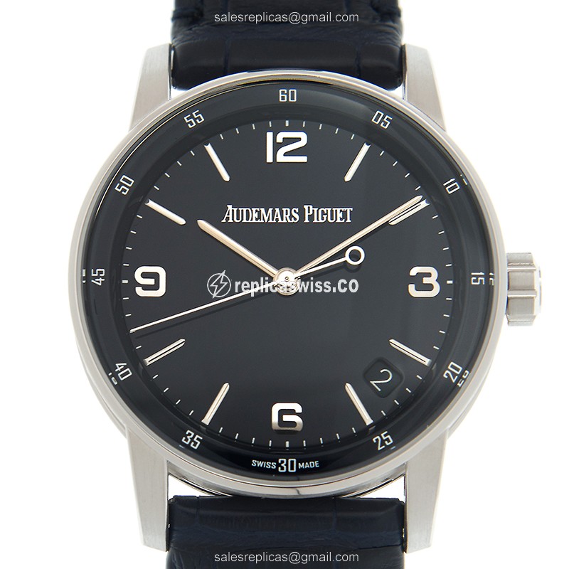 Elegant Audemars Piguet 15210BC.OO.A321CR.01 Replica Watch | Blue Dial, 18kt Gold Case | Automatic