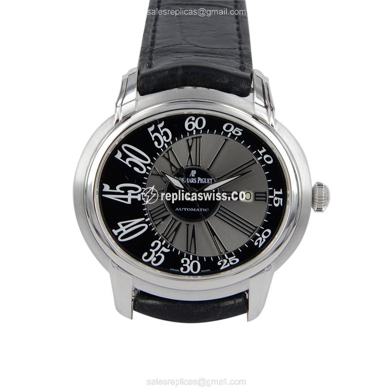 Elegant Audemars Piguet 15320BC.OO.D002CR.01 Replica Watch | Automatic | Black Dial, 18kt Gold Case