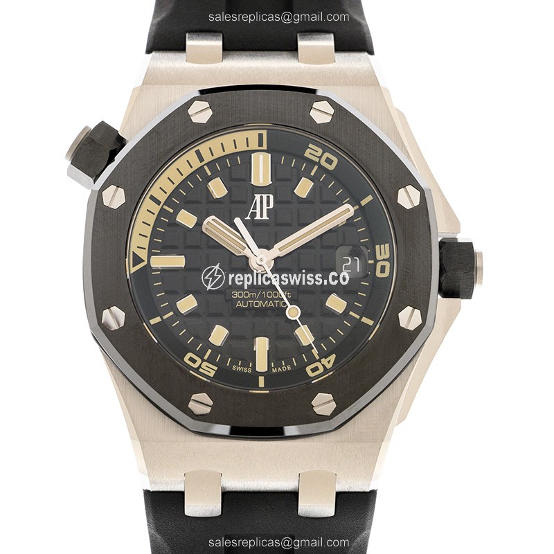 Elegant Audemars Piguet 15720CN.OO.A002CA.01 Replica Watch: Automatic Movement, 18kt White Gold