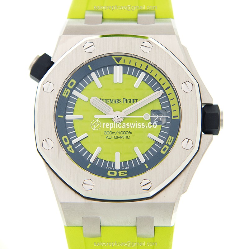 Elegant Audemars Piguet ROYAL OAK OFFSHORE Replica, Automatic Movement, Green Steel Case & Dial