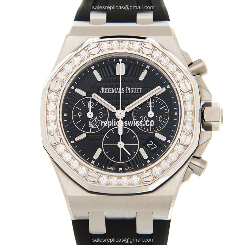 Elegant Audemars Piguet Royal Oak Offshore Replica in Black Dial & Stainless Steel Case, Automatic
