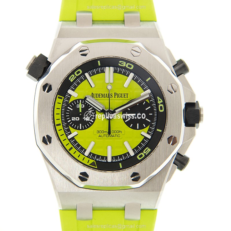 Elegant Audemars Piguet Royal Oak Offshore Replica in Green Dial & Steel Case with Automatic
