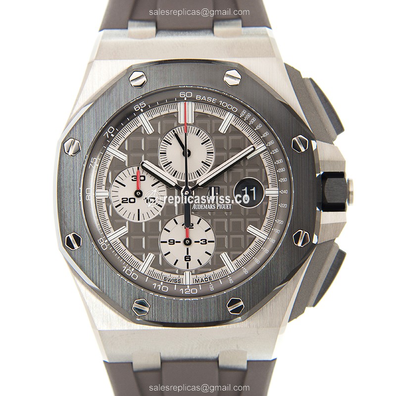Elegant Audemars Piguet Royal Oak Offshore Replica in Titanium Case, Automatic Movement, Sleek