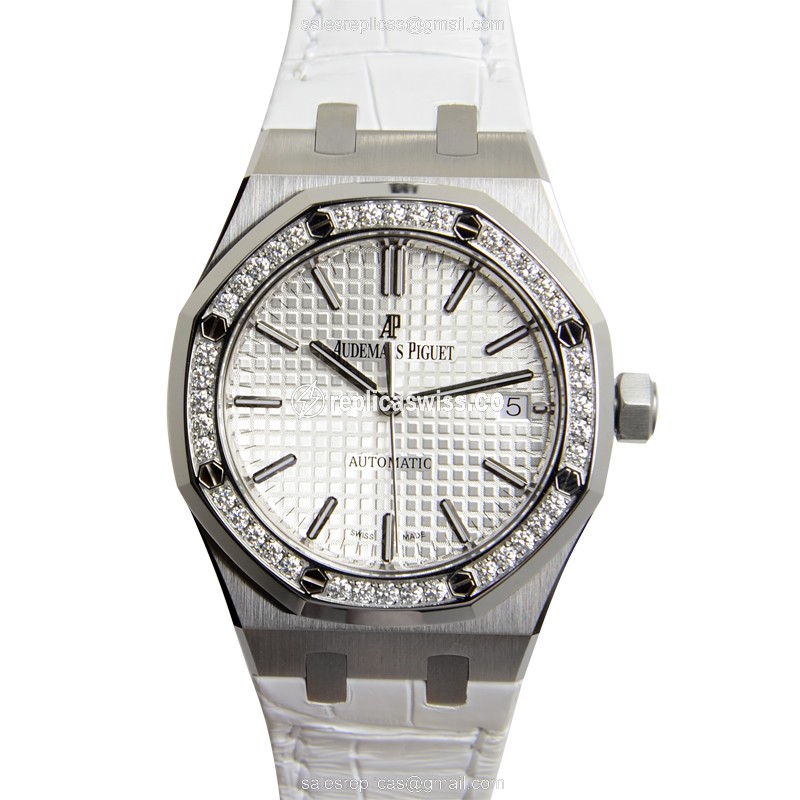 Elegant Audemars Piguet Royal Oak Replica in Stainless Steel & Diamond Accents, Automatic Movement