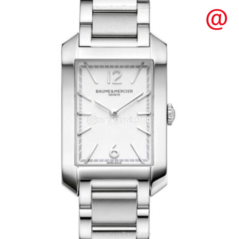 Elegant Baume & Mercier Hampton M0A10473 Replica | White Dial, Stainless Steel Case & Bracelet Watch