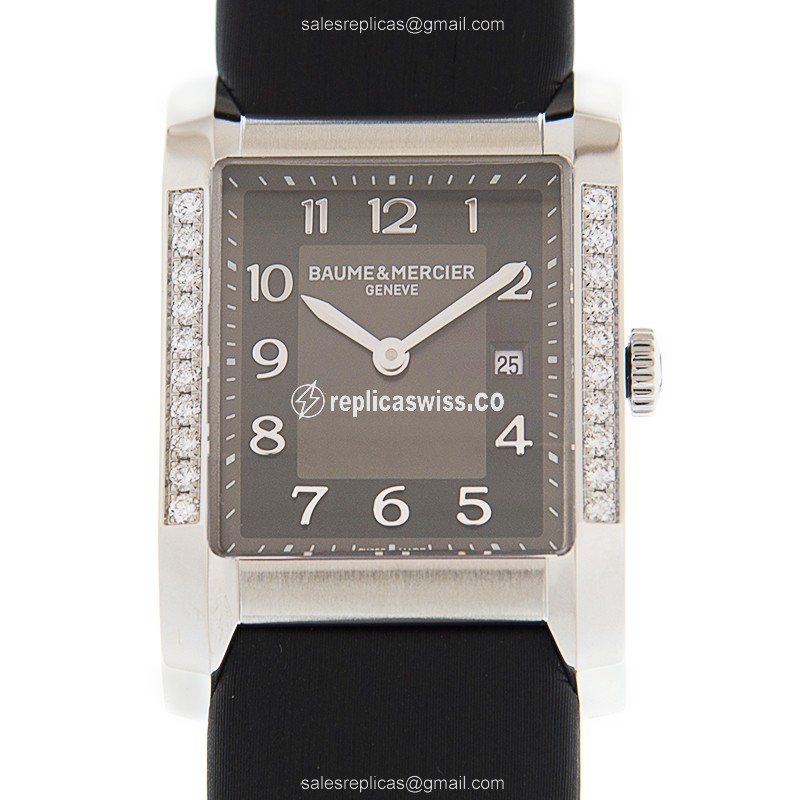Elegant Baume & Mercier Hampton Replica in Black Dial & Stainless Steel, Automatic Movement Watch