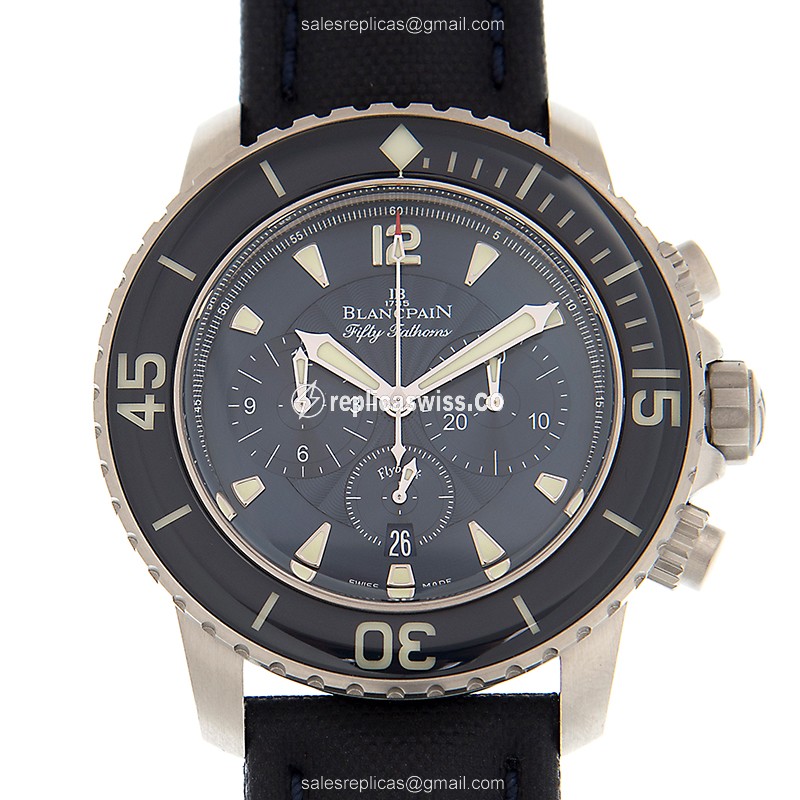 Elegant Blancpain 5085FB-1140-52B Fifty Fathoms Replica with Automatic Movement Blue Dial