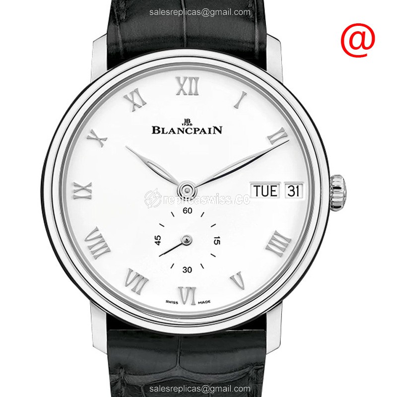 Elegant Blancpain Classique 6652-1127-55B Replica, Automatic Movement, Stainless Steel Case & White
