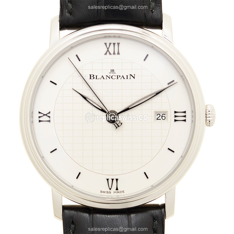 Elegant Blancpain Villeret Automatic Replica in White Dial & Stainless Steel Case Watch