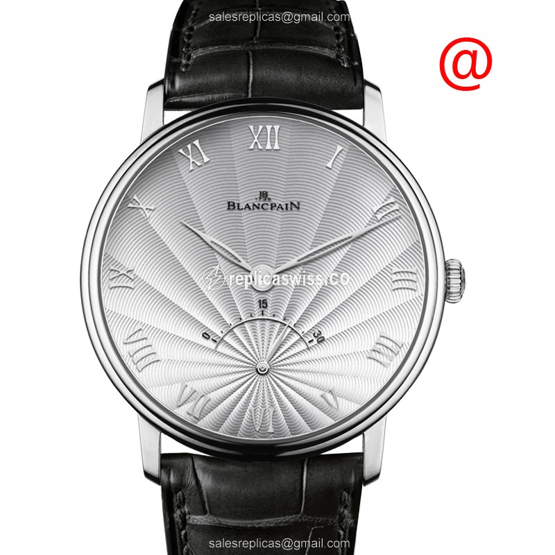 Elegant Blancpain VILLERET Replica in 18kt Gold Case & Silver Dial, Automatic Movement Watch