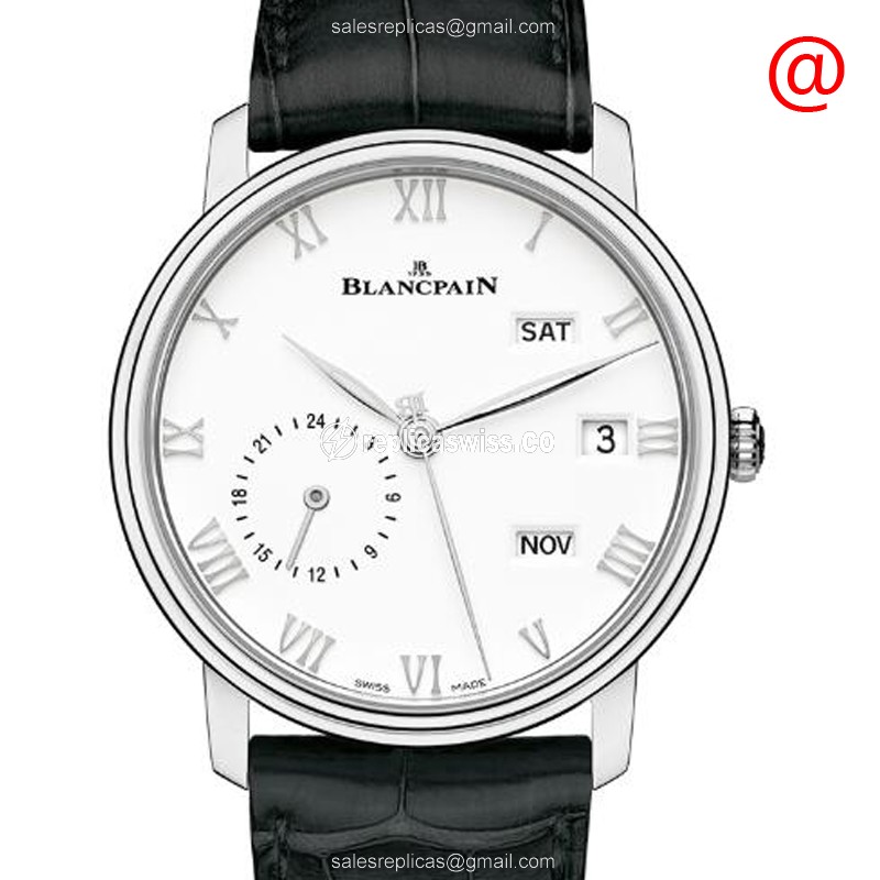 Elegant Blancpain VILLERET Replica in Stainless Steel Case with Automatic Movement White Dial