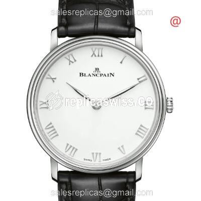 Elegant Blancpain Villeret Replica in Stainless Steel & White Dial, Manual Wind Movement Watch