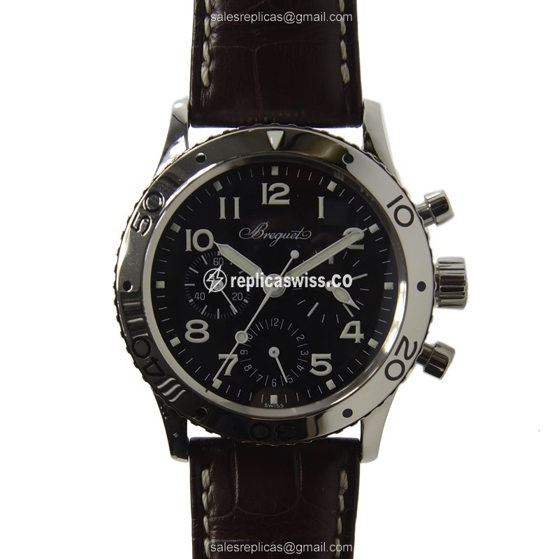 Elegant Breguet 3800ST/92/9W6 Replica Watch | Automatic Movement | Black Dial & Alligator Strap