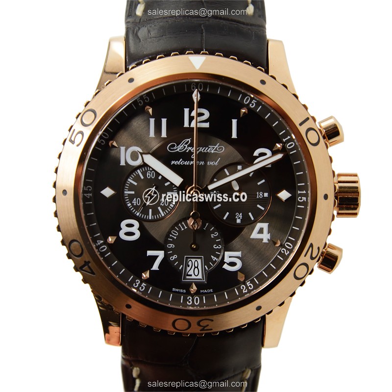 Elegant Breguet 3810BR/92/9ZU Replica Watch | Automatic Movement, 18kt Gold Case, Dark Grey Dial