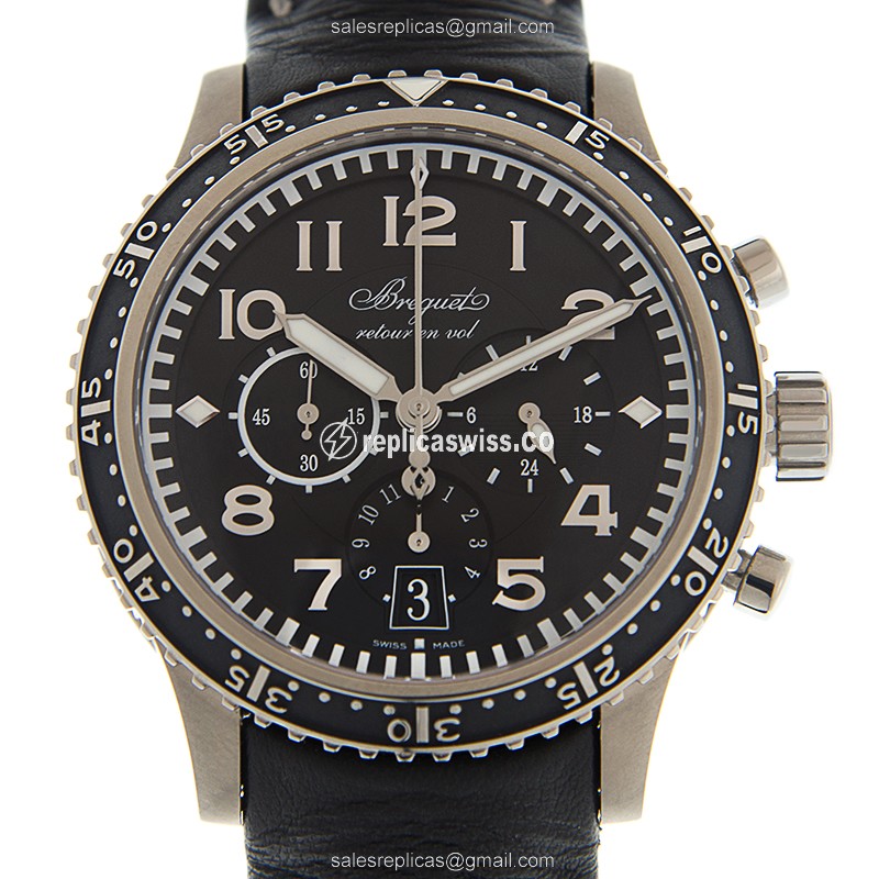 Elegant Breguet 3810TI/H2/3ZU Replica in Black Dial & Titanium Case with Automatic Movement Watch