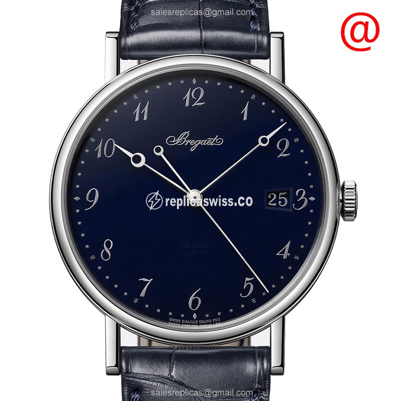 Elegant Breguet 5177BB/2Y/9V6 Replica with Blue Dial 18kt Gold Case Watch