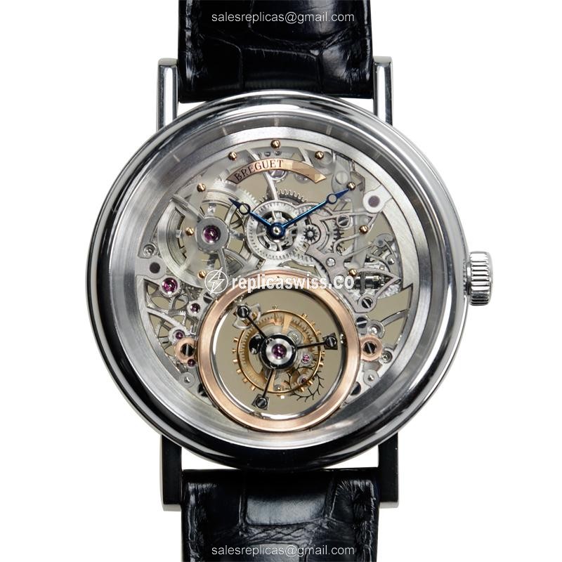 Elegant Breguet 5335PT/42/9W6 CLASSIQUE Replica Watch in 950 Platinum, Automatic Movement, Silver