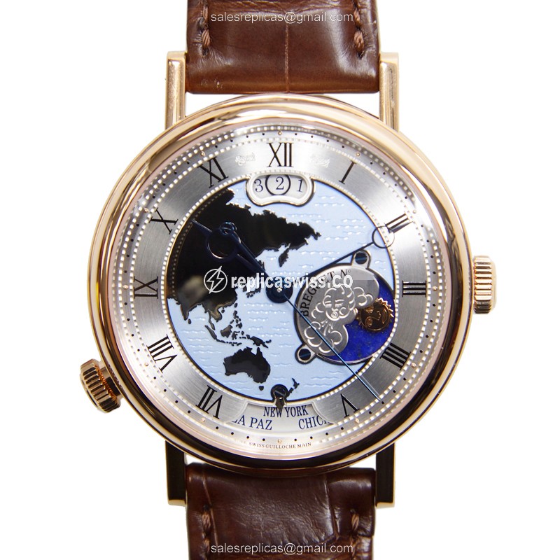 Elegant Breguet 5717BR/AS/9ZU Classic Automatic Watch in 18kt Rose Gold with Silver Dial and