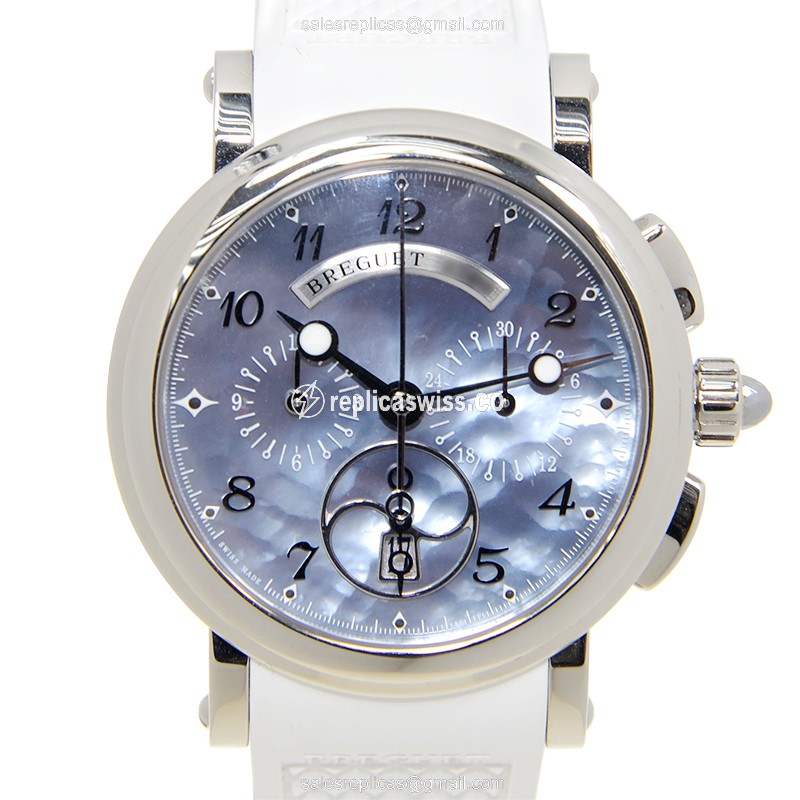 Elegant Breguet 8827ST/59/586 Marine Replica Watch | Automatic Movement, Blue Dial, Stainless Steel