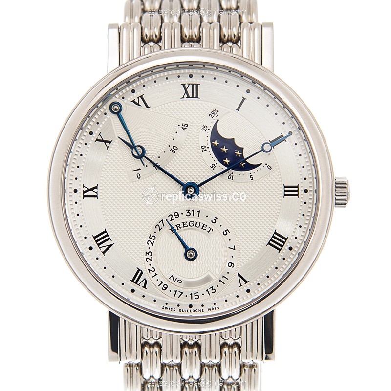 Elegant Breguet Classic 3137BB/11/BAO Automatic Watch | Silver Dial, 18kt Gold Case