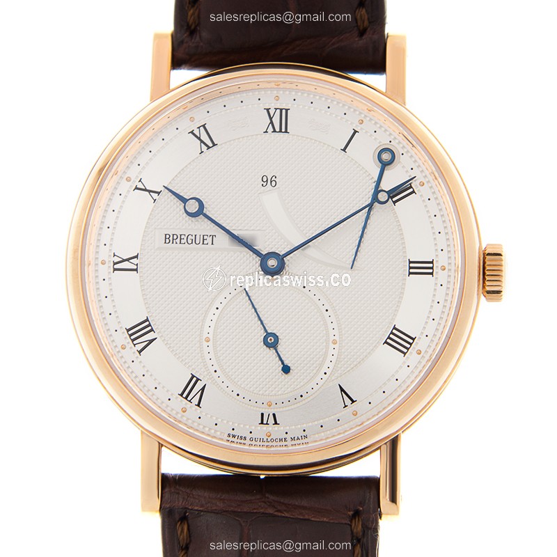 Elegant Breguet Classic 5277BR/12/9V6 Replica with Silver Dial 18kt Gold Case Watch
