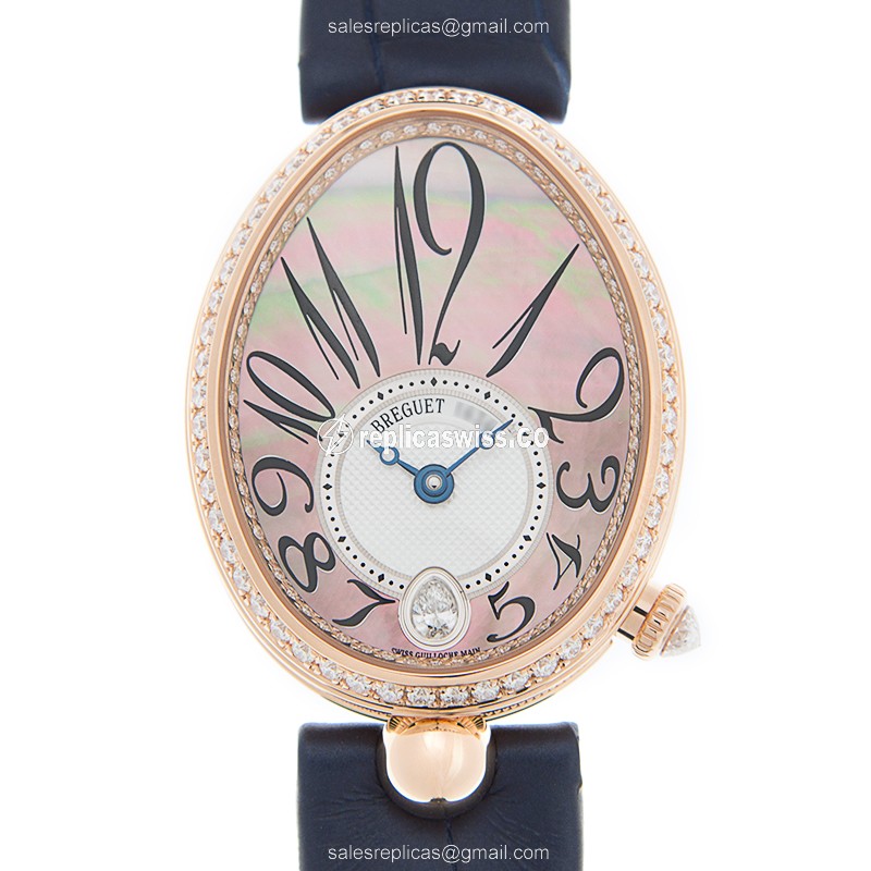 Elegant Breguet Reine De Naples Replica in 18kt Rose Gold, Automatic Movement & Brown Dial Watch