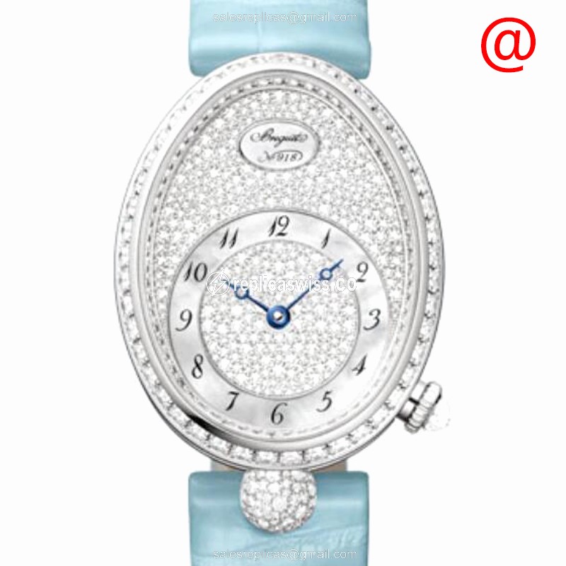 Elegant Breguet Reine De Naples Replica in 18kt White Gold, Automatic Movement, Silver Dial