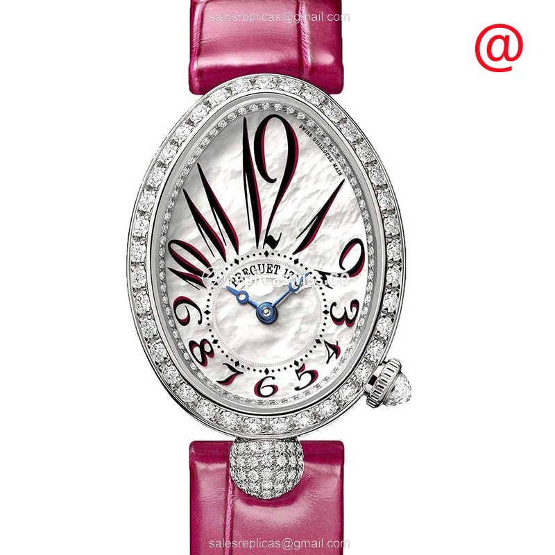 Elegant Breguet Reine De Naples Replica in 18kt White Gold, Automatic Movement, White Dial Watch
