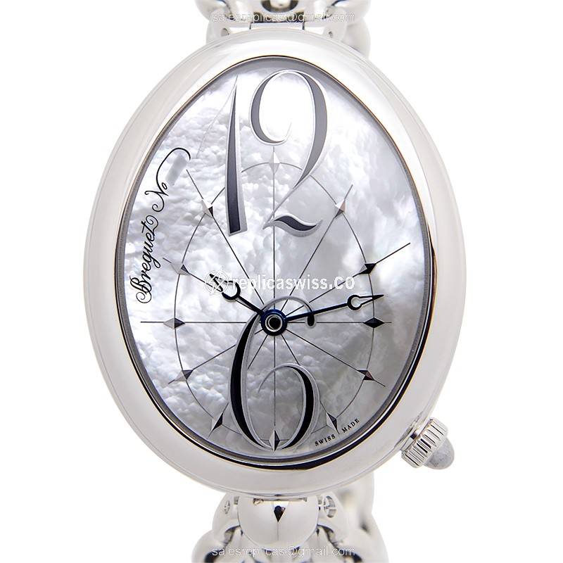 Elegant Breguet Reine De Naples Replica in Stainless Steel Case, Automatic Movement, White Dial