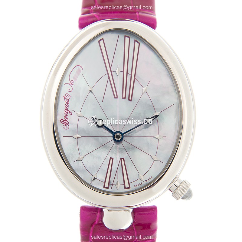 Elegant Breguet Reine De Naples Replica in White Dial & Stainless Steel Case, Automatic Movement