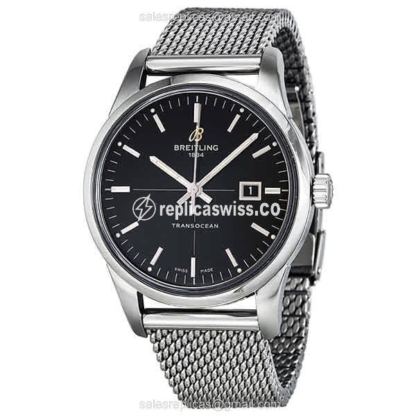 Elegant Breitling A1036012-BA91-154A Replica Watch | Automatic Movement, Black Dial, Stainless