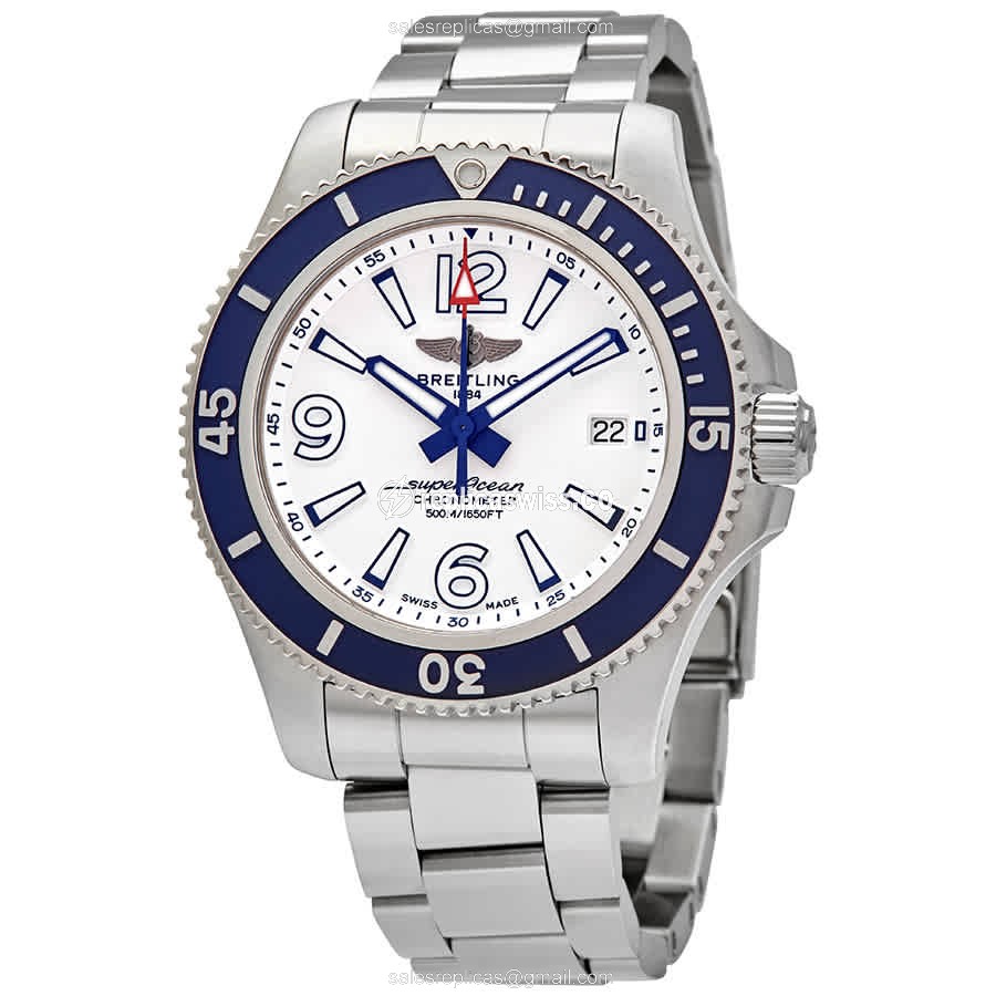 Elegant Breitling A17366D81A1A1 SuperOcean Replica | Automatic Movement | Silver Steel Clasp Watch