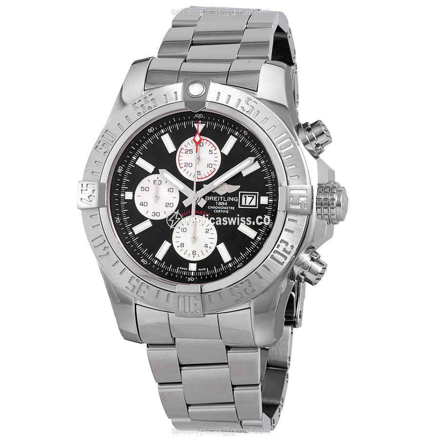 Elegant Breitling Avenger II Replica in Stainless Steel & Black Dial | Automatic Movement Watch