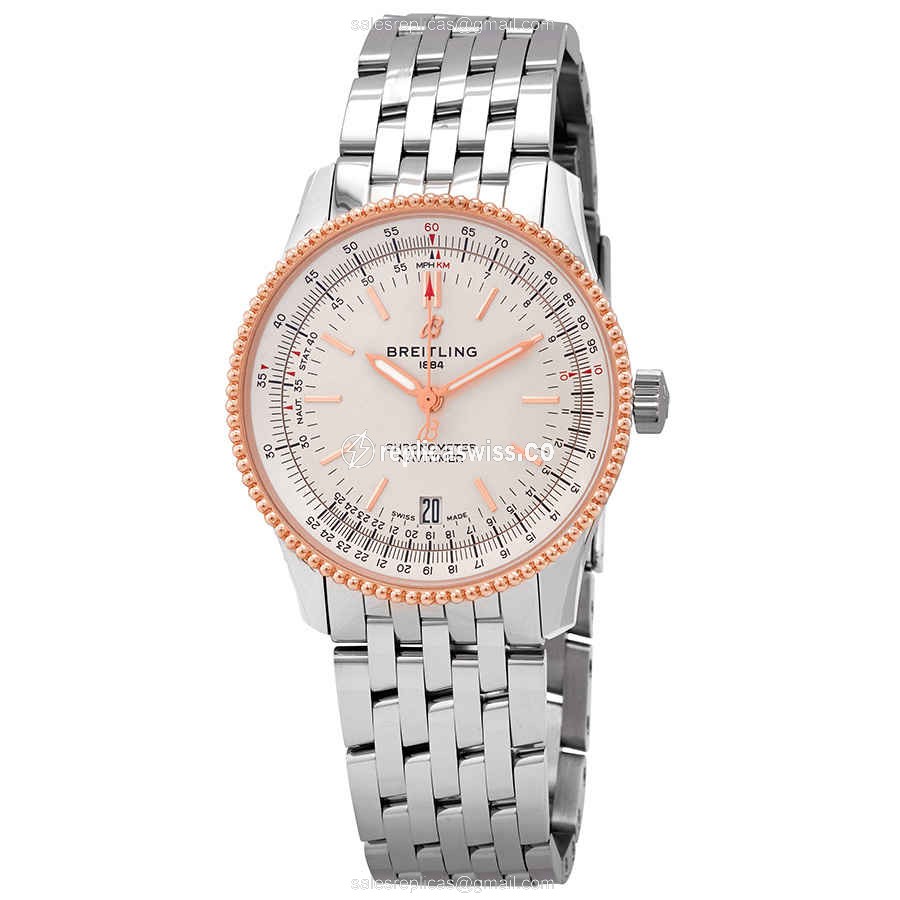 Elegant Breitling Navitimer 1 Replica in Silver Dial & Steel Case, Automatic Movement Watch