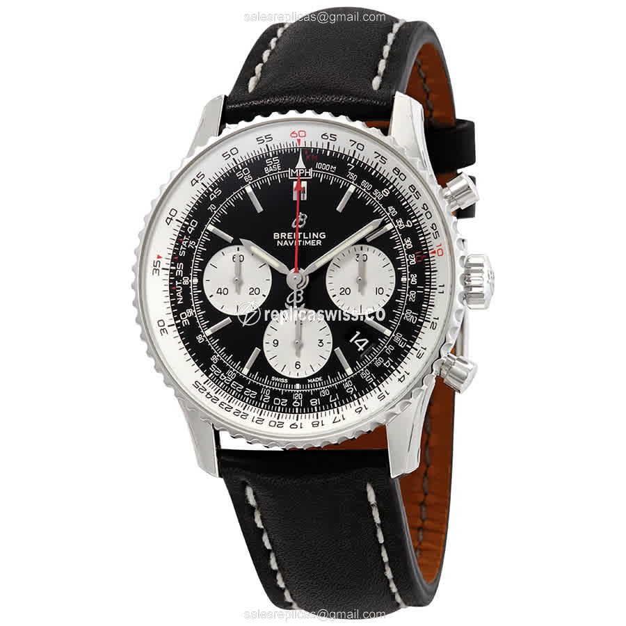 Elegant Breitling Navitimer 1 Replica in Stainless Steel, Automatic Movement & Black Dial Watch