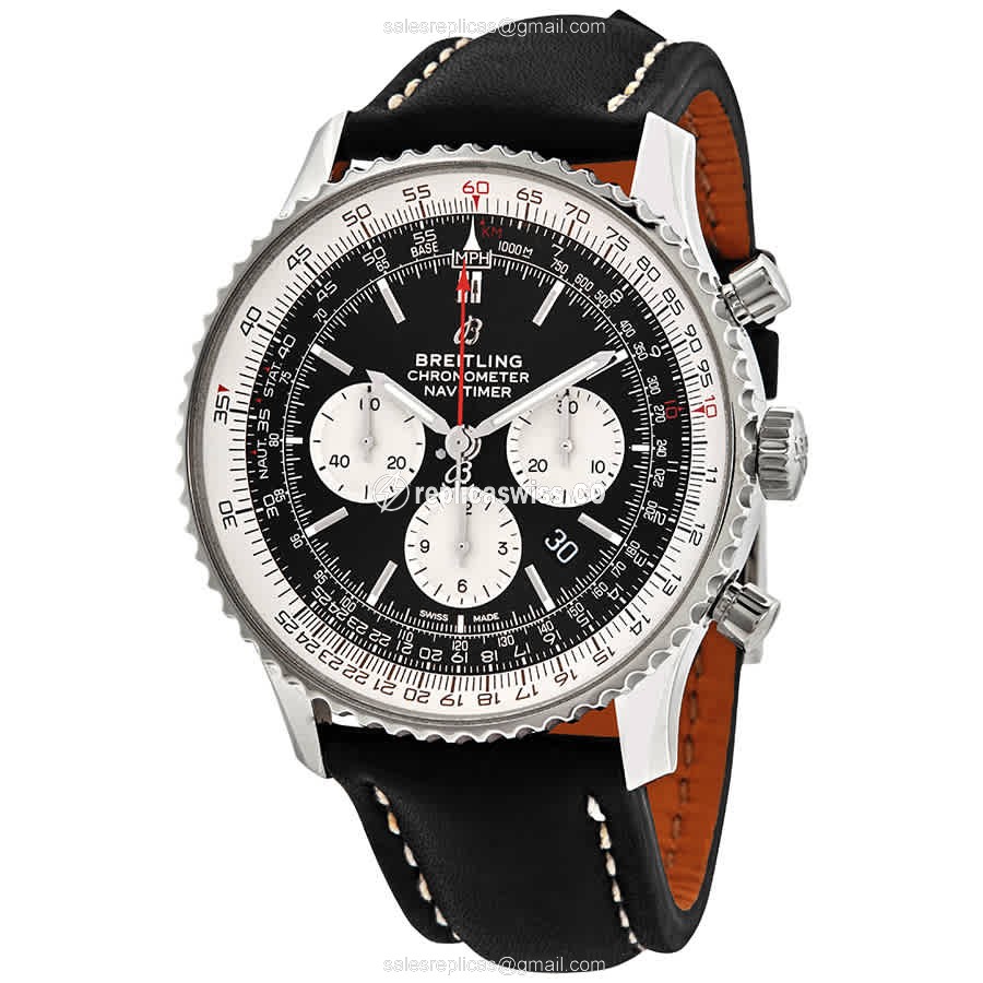 Elegant Breitling Navitimer 1 Replica in Stainless Steel with Automatic Movement & Black Dial Watch