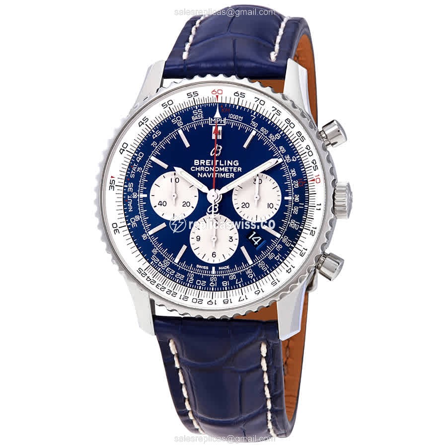 Elegant Breitling Navitimer 1 Replica with Automatic Movement & Blue Steel Case Watch