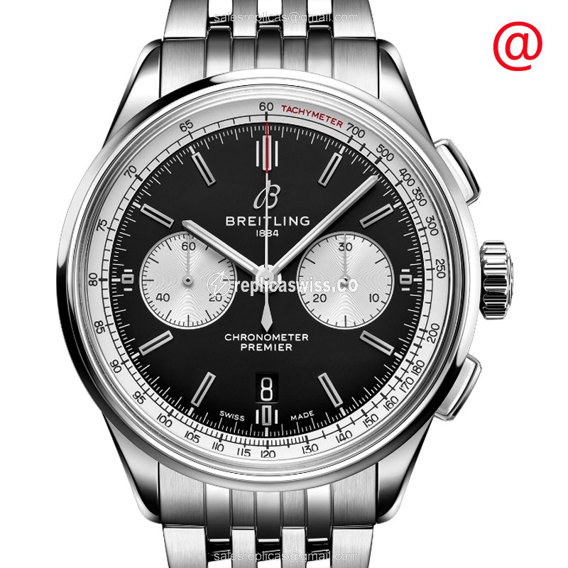Elegant Breitling Premier AB0118371B1A1 Replica with Automatic Movement Black Dial Watch